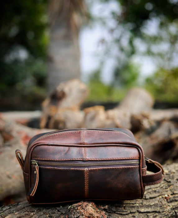 mens leather toiletry bags