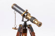 Vintage Brass Telescope With Tripod - Telescopes