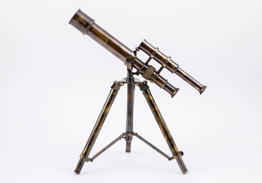 Large Antique Brass Telescope - Telescopes