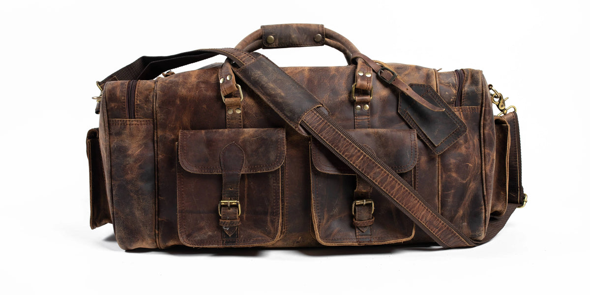 High Quality Leather Duffle Bag — The Handmade Store