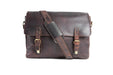 dark brown leather laptop bag 