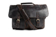 Distressed Brown Leather Briefcase