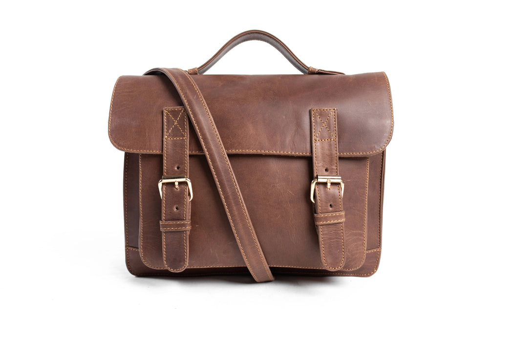 Chestnut Brown Leather Briefcase
