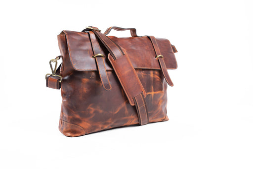 brown cowhide leather briefcase men 