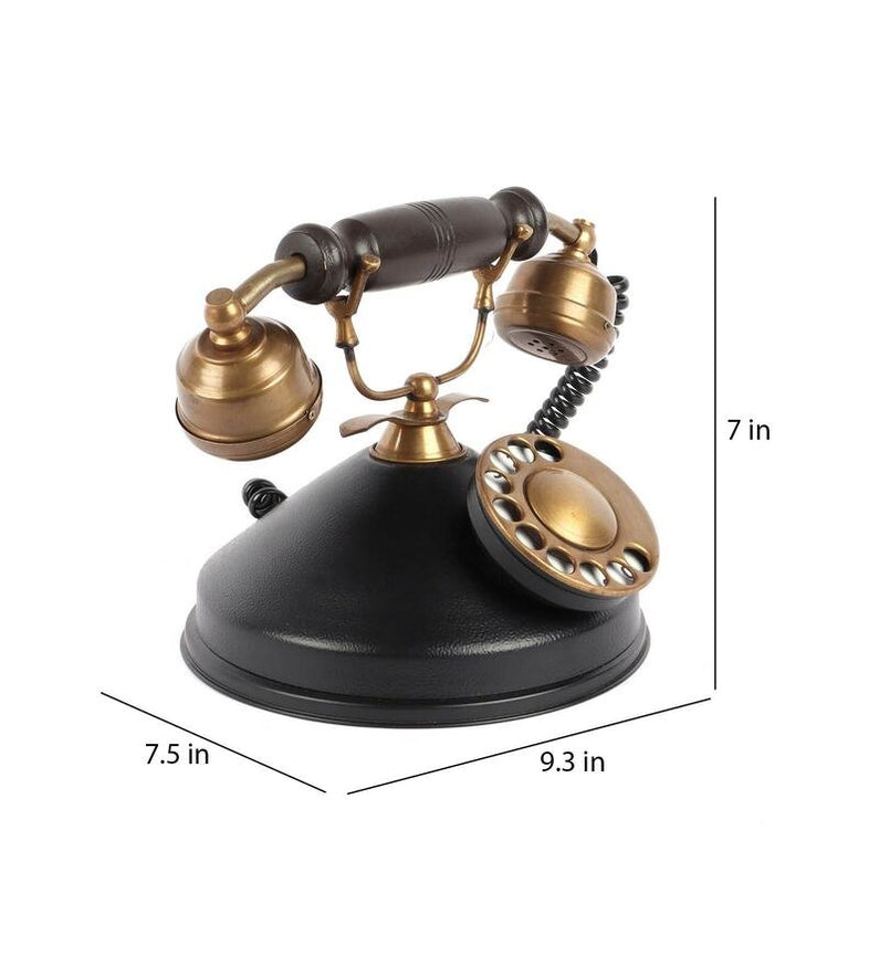 Black Rotary Desk Phone — The Handmade Store
