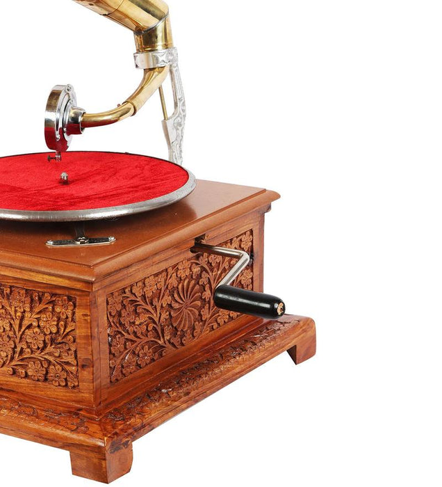 Handmade Working Gramophone-Antique-Phonograph-Vintage Gramophone